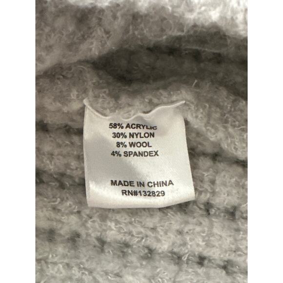 L’Academia Revolve Idriya Cropped Tunnel Funnel Neck Chunky Sweater S Grey - Picture 8 of 14